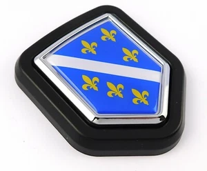Bosnia flag Car Truck Black Shield Grill Badge chrome grille emblem - Imagen 1 de 12