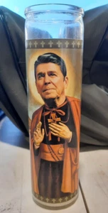 RONALD REAGAN Parody Devotional Prayer Saint Candle - Picture 1 of 3