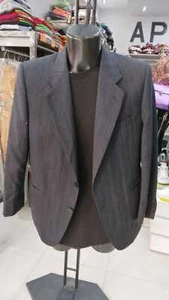 FACIS giacca in pura lana vergine blu PRE-OWNED uomo man tg 52 VINTAGE GBT037AP - Picture 1 of 7