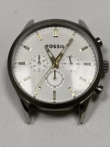 Fossil Herren Chronograph Armbanduhr FS4630 silberfarben weißes Zifferblatt braucht Batt🔥 - Bild 1 von 12