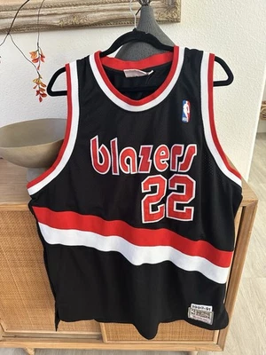 90-91 Clyde Drexler #22 Blazers Mens  Jersey Hardwood Classic Size 54 - Image 1 of 4