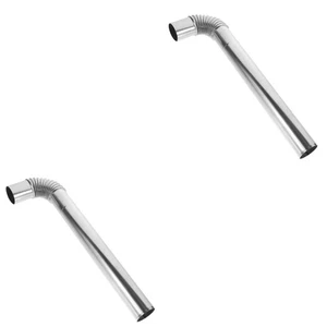 2 Sets Edelstahl Auspuffrohr Outdoor Campingkocher Metall Rauchabzug - Bild 1 von 12