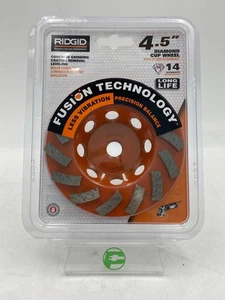 New Ridgid 4.5" Diamond Cup Wheel Concrete Grinding Wheel TAW45P1 - Picture 1 of 3