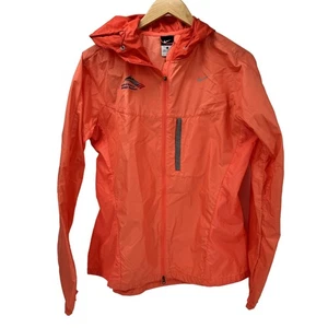 Nike Laufjacke Damen Large orange durchgehender Reißverschluss Kapuze Chicago Marathon 2010 - Bild 1 von 11