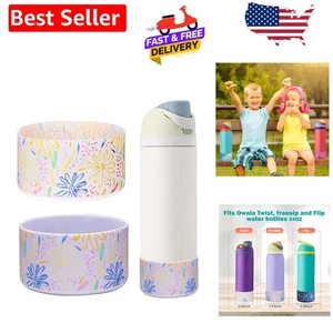 Floral Silikon Wasserflasche Boot Cover für Owala 24oz - 2 Stück mit Stil - Bild 1 von 8