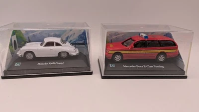 2 X CARARAMA 1:72 SCALE MERCEDES-BENZ E-CLASS TOURING AND PORSCHE 356B COUPE - Image 1 of 4