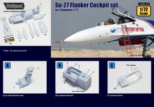 Juego de cabina de flanco Wolfpack escala 1/72 resina Su-27 para trompetista - WP72053 - Imagen 1 de 3