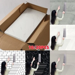 10/20Packs Self-Adhesive Marble Tiles Sticker Stick Wall Floor Kitchen Bathroom= - Picture 1 of 42