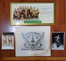 RARE - 1956 1957 Flin Flon Bombers Hockey Team Canada Championship Photos ++