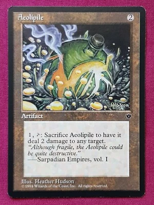 Magic The Gathering FALLEN EMPIRES AEOLIPILE artifact card MTG - Image 1 of 2