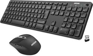 Arteck 2.4G Wireless Keyboard and Mouse Combo Ultra Slim Full Size Keyboard