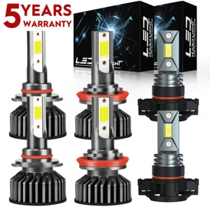 For Chevy Silverado 1500 2007-2015 - 6x 6000K LED Headlight Hi/Lo&Fog Bulbs Kit - Picture 1 of 17