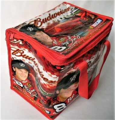 2005~Novo~NASCAR~#8~Dale Earnhardt Jr.~BUDWEISER COOLER~Isolado~24 Latas~ZIPPER - Imagem 1 de 4