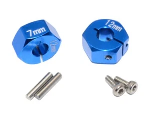 GPM Racing Alu Radmitnehmer Set 7mm blau für Tamiya TT02 GPMTT2B010-12X7B - Picture 1 of 1