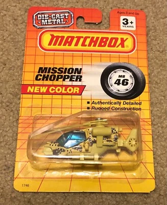 Matchbox Mission Chopper MB153 Tan Camouflage New - Image 1 of 2