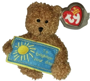 Ty Beanie Baby TO BRIGHTEN YOUR DAY the Bear Greetings Collection 5" NEW MWMTs - Picture 1 of 8