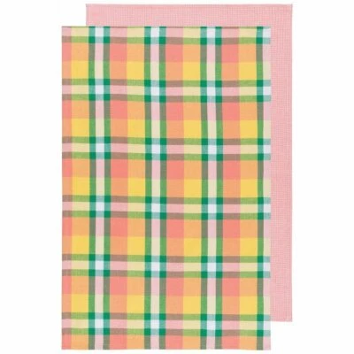 Now Designs Second Spin 18" x 28" Dishtowels (Set of 2) | Plaid Meadow - Image 1 of 3
