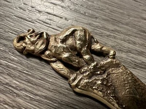 Rare coupe papier « Éléphant » Art Deco - bronze D’artiste Signé - Imagen 1 de 4