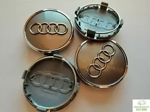 4 Tappi Coprimozzo per AUDI A3 A4 A7 A8 Q3 Q7 R8 SLINE cerchi in lega borchie 8W - Zdjęcie 1 z 1