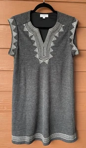 THML Pariya grau besticktes Strick Minikleid Größe L - Bild 1 von 10