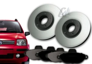 Set Discos Freno Pastillas Delanteros Fiat Panda II 169 1.1 1.2 1.3 Multijet 03> - Imagen 1 de 7