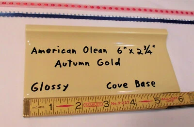 1 pc. *Amarillo pálido - oro de otoño* azulejo de cerámica apilable para cala/base 2-7/8" X 6" Foto 1 de 4