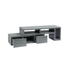 Techni Mobili Gray Wood 55.5in Adjustable TV Stand Up To 65in w/storage Drawers