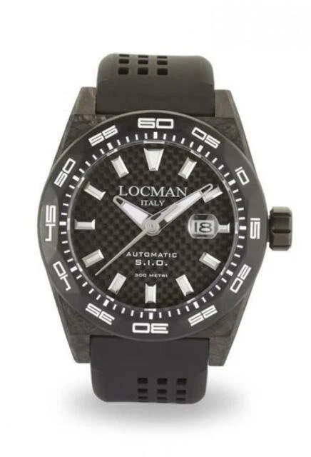 Locman Stealth 0215V4-KKCKNKS2K 46mm Cassa di Acciaio, Cinturino di Silicone, Orologio da Polso per Uomo