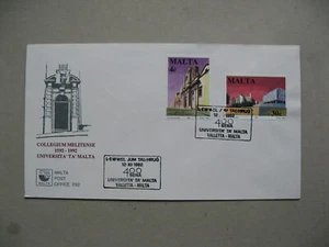 MALTA, cover FDC 1992, 400 years University, education - Picture 1 of 1