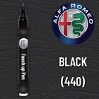 Leather Paint Touch Up Pen ALFA ROMEO BLACK 440 Repair scratches scuffs & marks