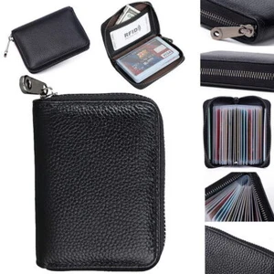 22 Card RFID Blocking Mini Leather Wallet Business Case Purse Credit Card Holder - Picture 1 of 17