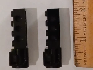 Lot 2 LEGO Technic Parts 18585 2x4 Flywheel Holder & rip cord legos black bricks - Picture 1 of 3