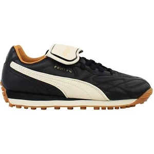 Puma Avanti VL x Fenty Lace-Up Black Smooth Leather Mens Trainers 398672_01 - Picture 1 of 15