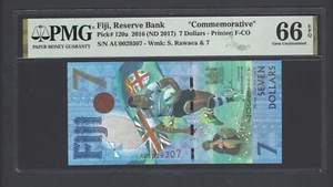 Fiji 7 Dollars 2016 ND(2017) P120a "Commemorative" Uncirculated Grade 66 - Picture 1 of 2