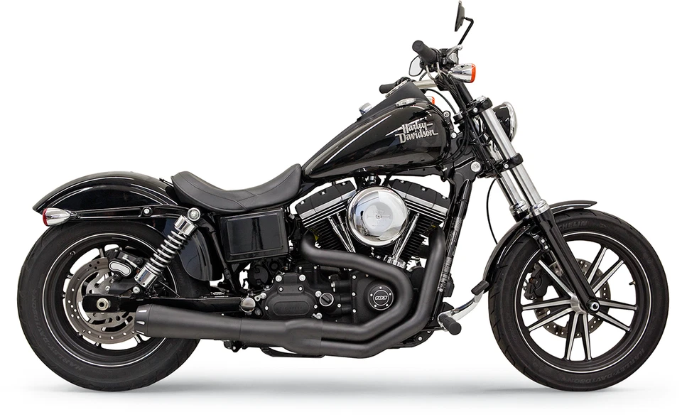 Bassani Black Road Rage II Mega Power 2-1 Exhaust Harley Dyna FXD 91-17 1D32RB - Image 1 of 1