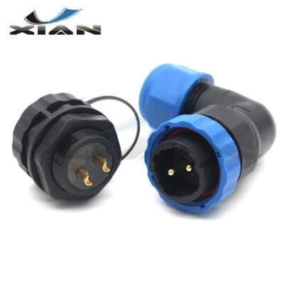 SD20 25A IP67 2Pin Flange Elbow Waterproof Wire Connector,Automotive Connectors - Image 1 of 4