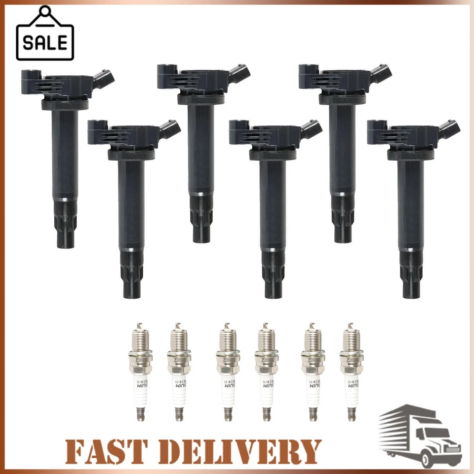 UF506 6pcs Ignition Coils+6pcs Iridium Spark Plugs 2756 for Toyota Camry 2005-06 - Imagem 1 de 4