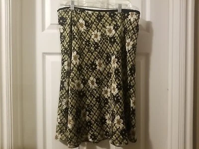 Falda floral para mujer Alfani 14P 100 % seda Foto 1 de 4