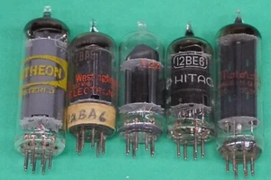AA5 Classic Radio Tubes - 12AV6, 12BA6, 12BE6, 35W4, 50C5 - set of (5) - Picture 1 of 1
