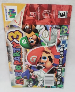 Mario Party 3 N64 AUTHENTIC Nintendo 64 French Canada Canadian Manual - Picture 1 of 9