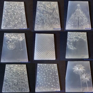 Choose from 37 Embossing Folders 106mm*150mm Work with most die cutting machines - Picture 1 of 66