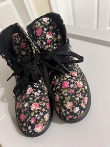 Dr. Martens Canvas Boots Hackney US6 Schwarz Floral Print. TOP ZUSTAND! - Bild 1 von 13