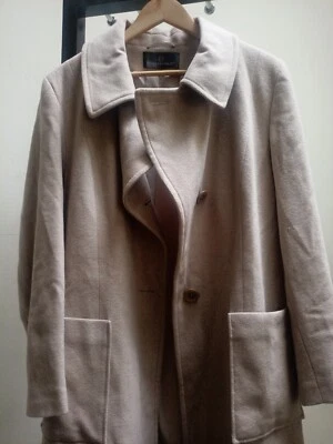 Littlewoods Essentials Women's Beige Long Fleece Coat Size 20 - Image 1 of 4
