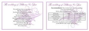 Personalised Wedding Information Cards - 50 cards - double sided - Picture 1 of 1