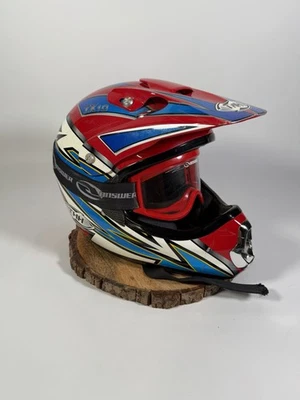 THH TX10 Motocross ATV Casco de moto de cross - Google incluido - Talla mediana - Rojo Foto 1 de 4