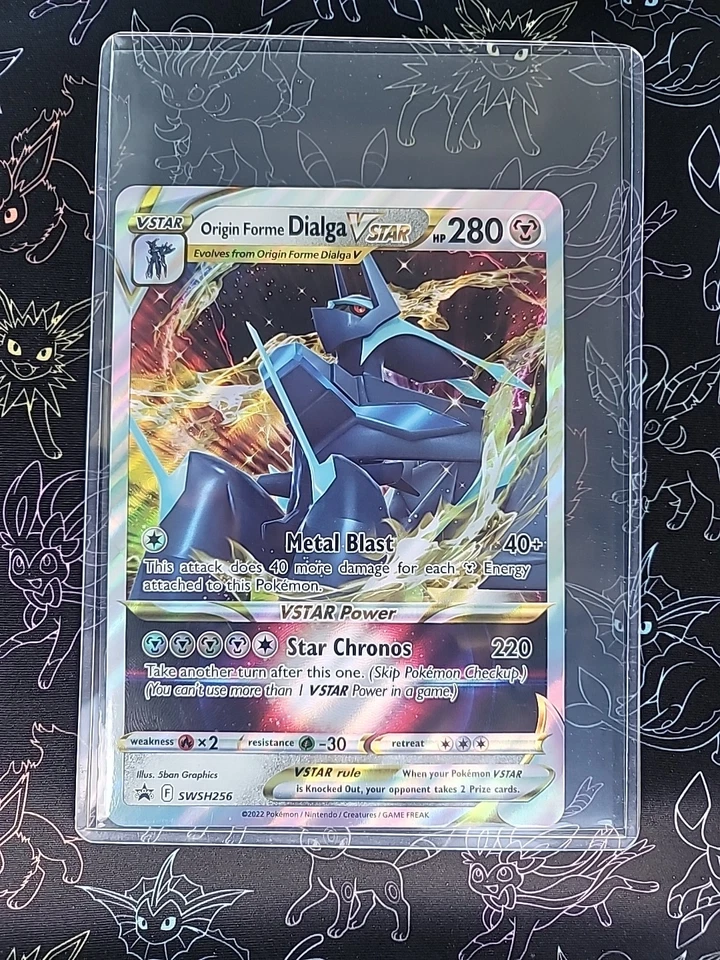 Origin Forme Dialga VSTAR SWSH256 Jumbo Cards Holo With Toploader  - Image 1 of 4