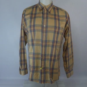 Gitman Bros Dress Shirt Men's Medium Plaid Button Up Business Casual - Picture 1 of 13