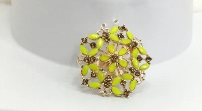 Indian Bridal Bollywood CZ último tono dorado tamaño libre anillo de cóctel... - Imagen 1 de 4