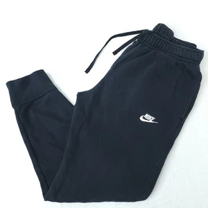 Pantalones de chándal Nike para hombre M negros Club polar calce cónico bolsillos con cordón - Imagen 1 de 13