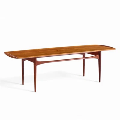Mesa de centro de teca dinamarquesa Tove & Edvard Kindt-Larsen para França e Daverkosen - Imagem 1 de 4